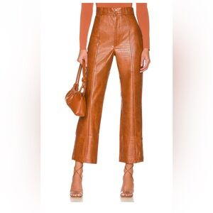 Bardot Croc Faux Leather Pants